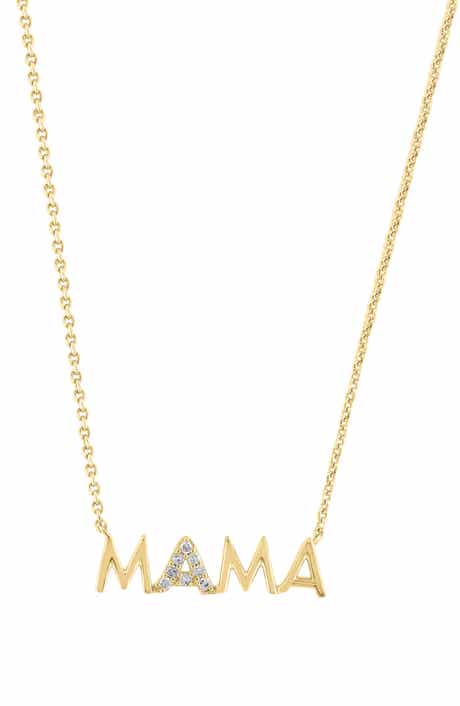 EFFY Diamond Embellished Mama Statement Necklace - 0.09ct