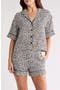 Kine Challis Short Sleeve Button-Up Shirt & Shorts Pajamas