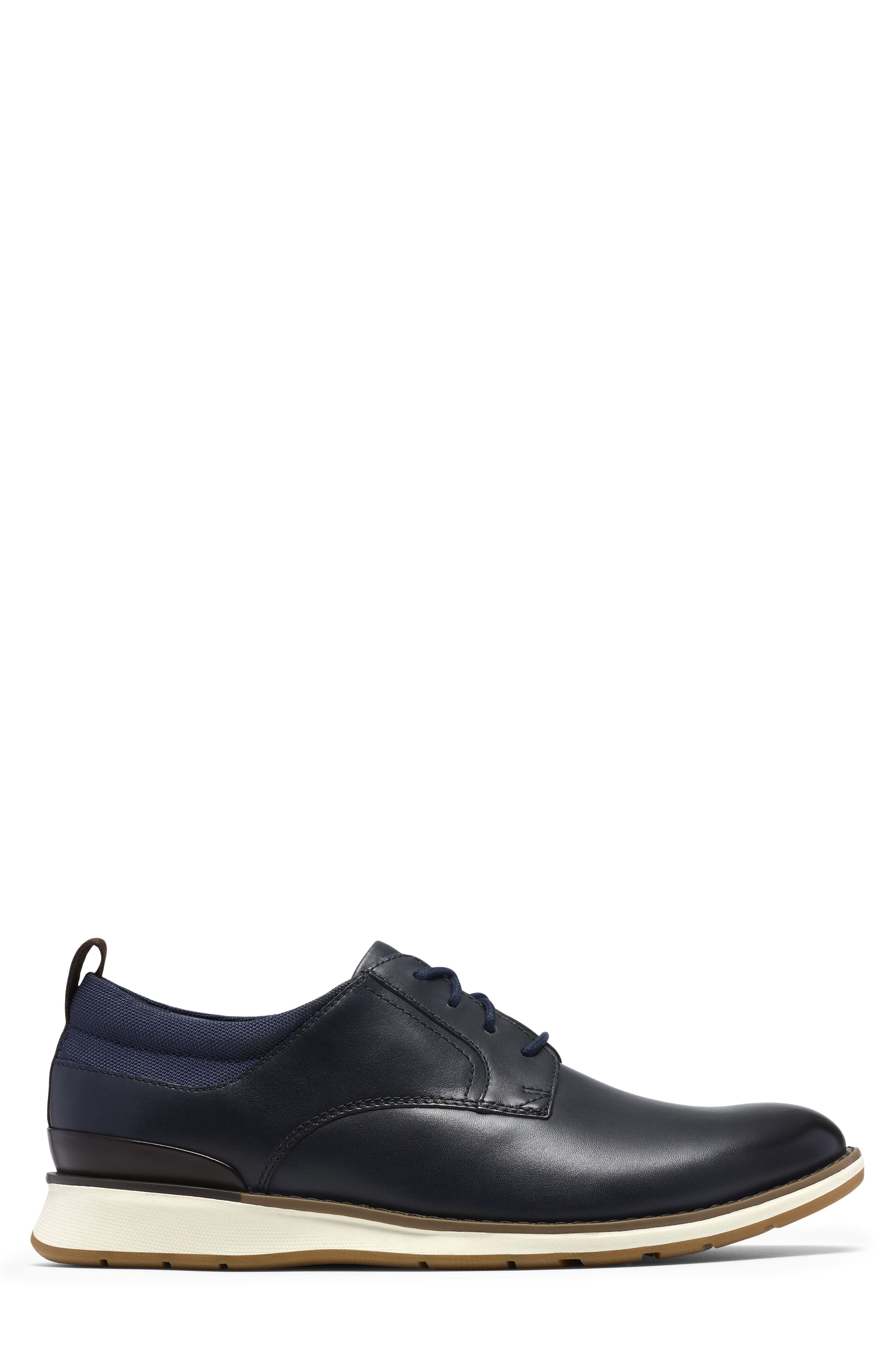 Flexhybrid Plain Toe Derby, Alternate, color, NAVY LEATHER