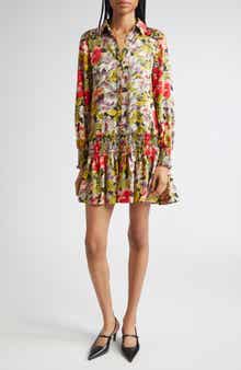 Cinq à Sept Damia Canyon Bloom Long Sleeve Minidress
