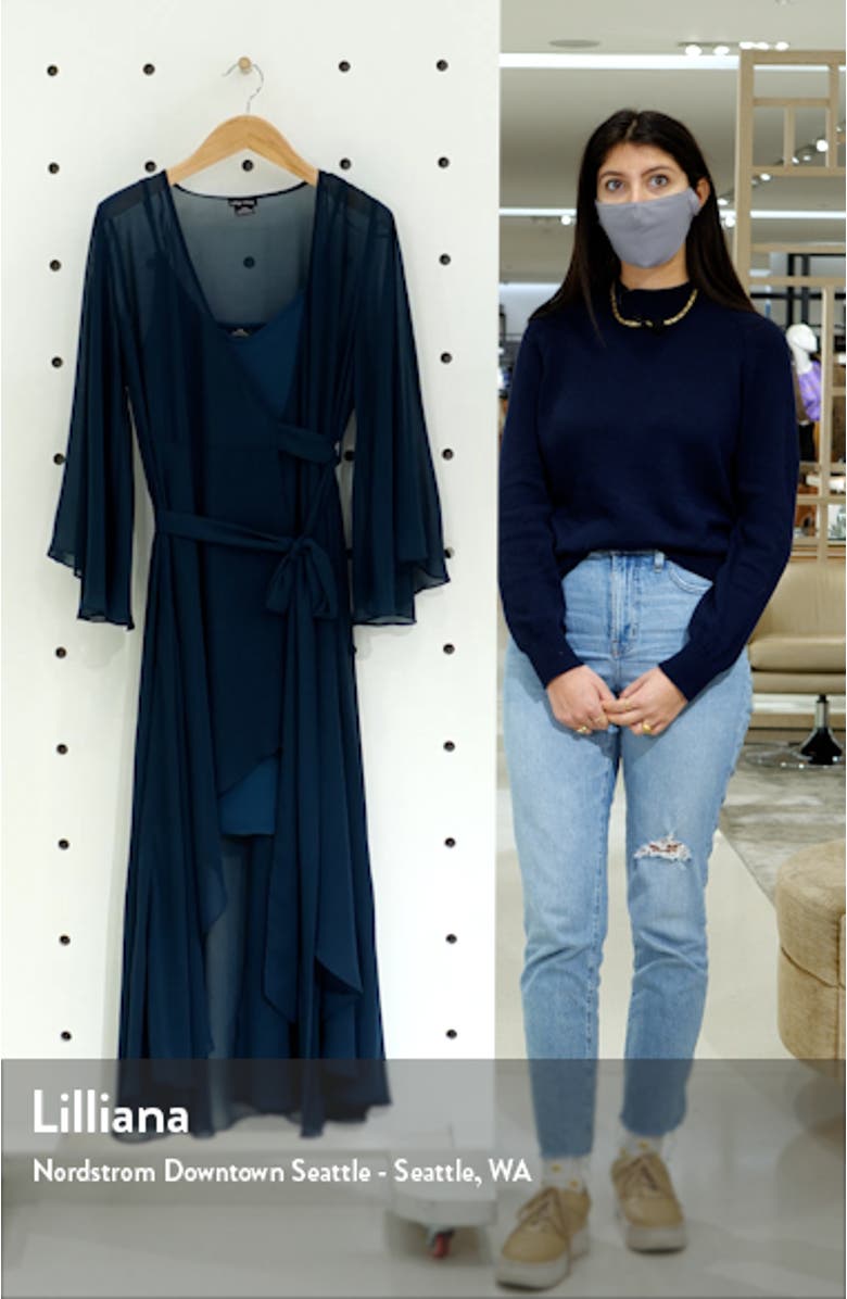 Fleetwood Long Sleeve Wrap Maxi Dress, sales video thumbnail