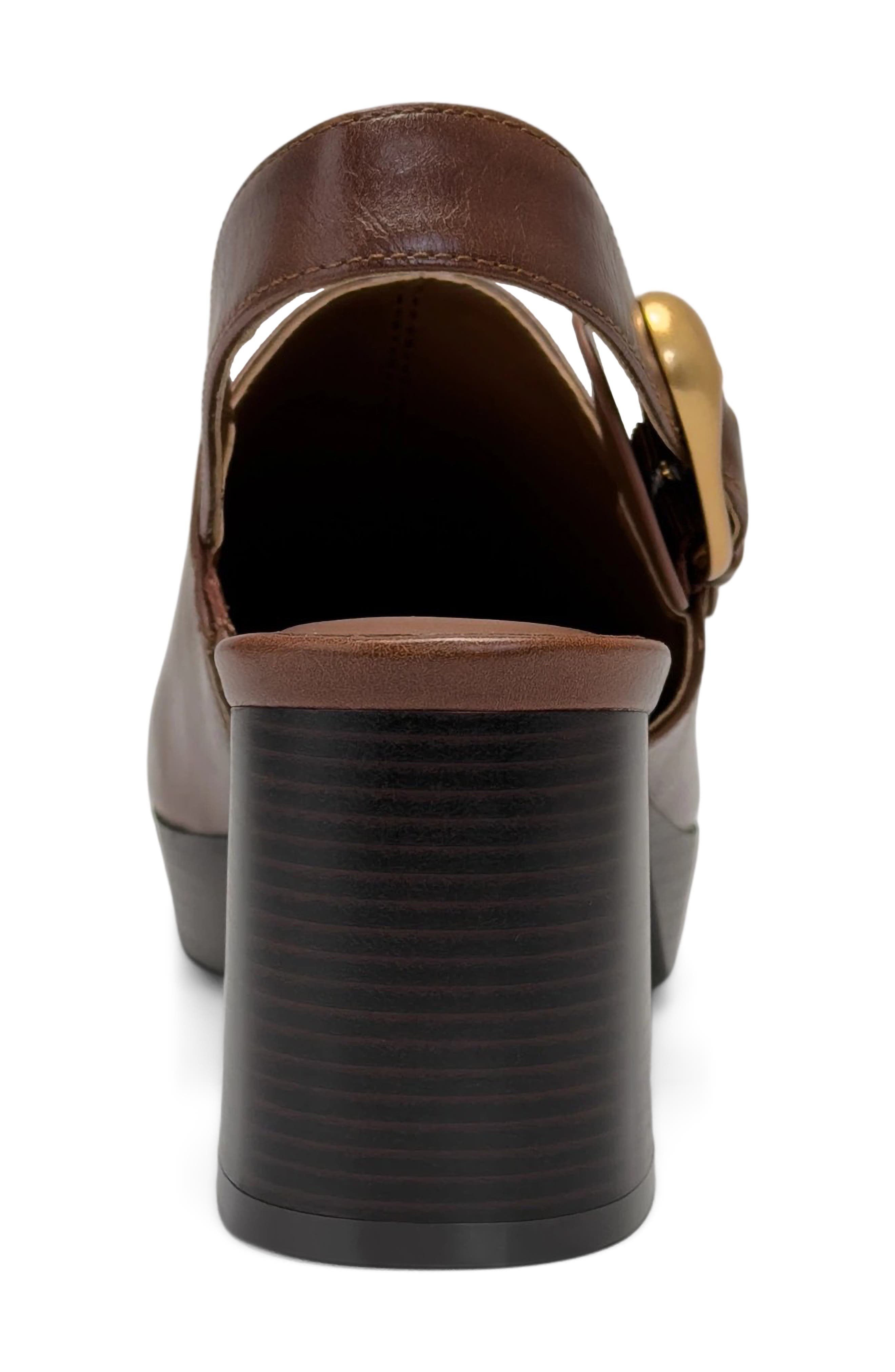 Shayla Faux Leather Platform Slingback Mule, Alternate, color, CARAMEL FAUX LTHR