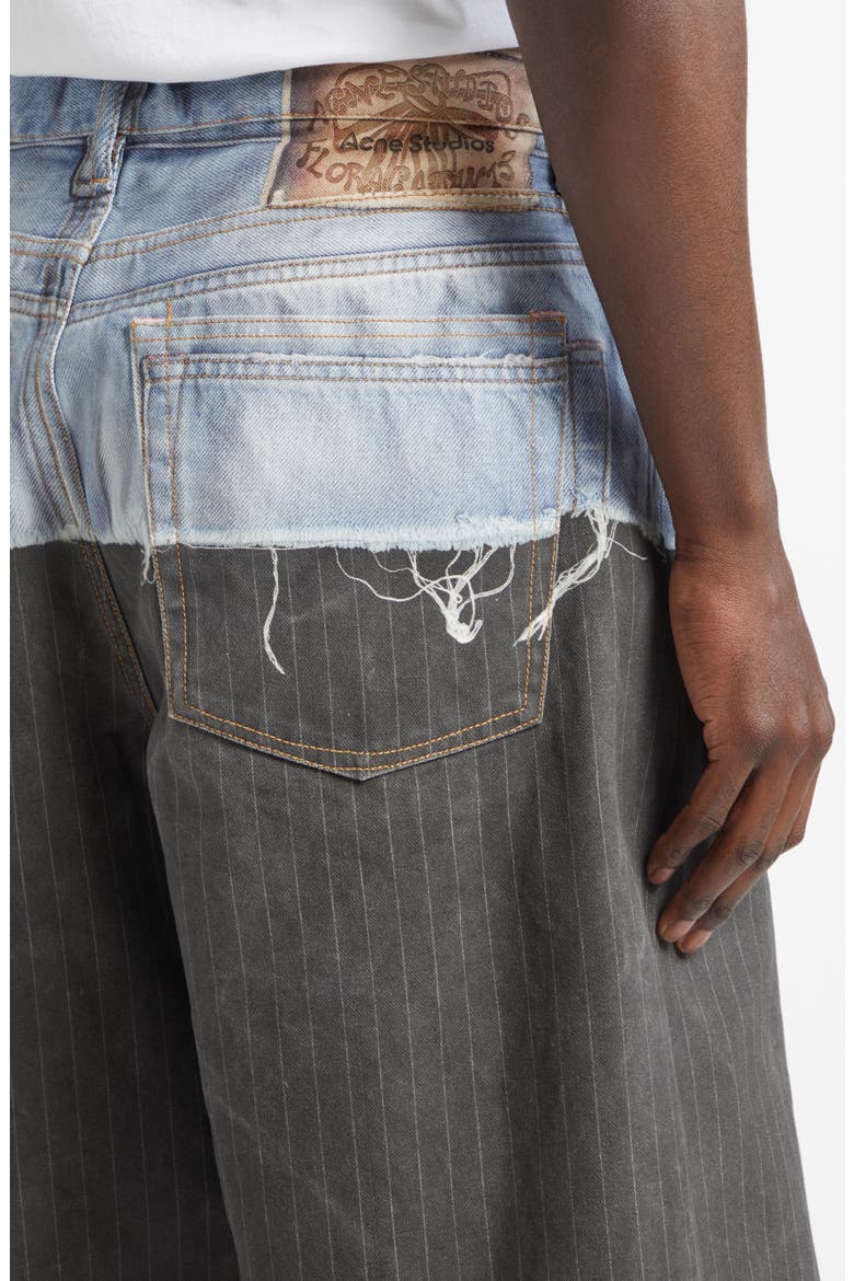 1981 Loose Fit Trompe l'Oeil Pinstripe Jeans, Alternate, color, BLUE/ BLACK