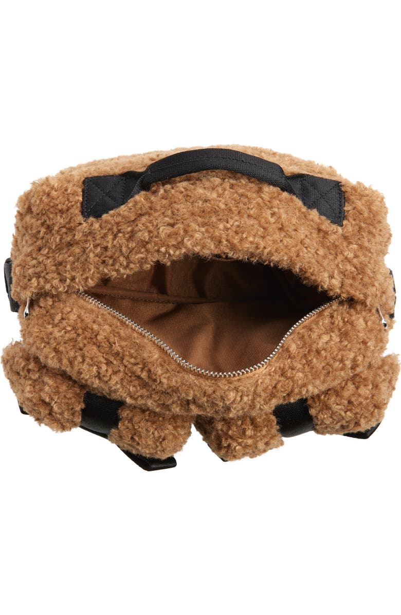 Simone Rocha Classic Bow Teddybear Fleece Crossbody Bag, Alternate, color,