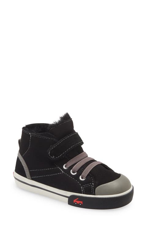 Devon Genuine Shearling Lined Sneaker (Baby, Walker, Toddler & Little Kid)