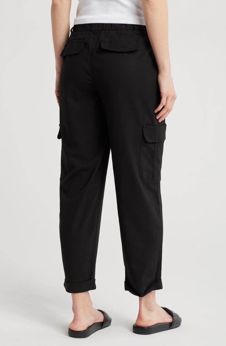 Democracy AB Leisure High Waist Utility Straight Leg Pants, Alternate, color, Black