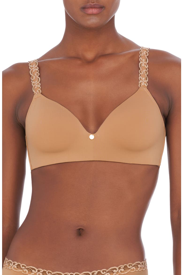 Pure Luxe Wireless Contour Bra, Main, color, CAFE