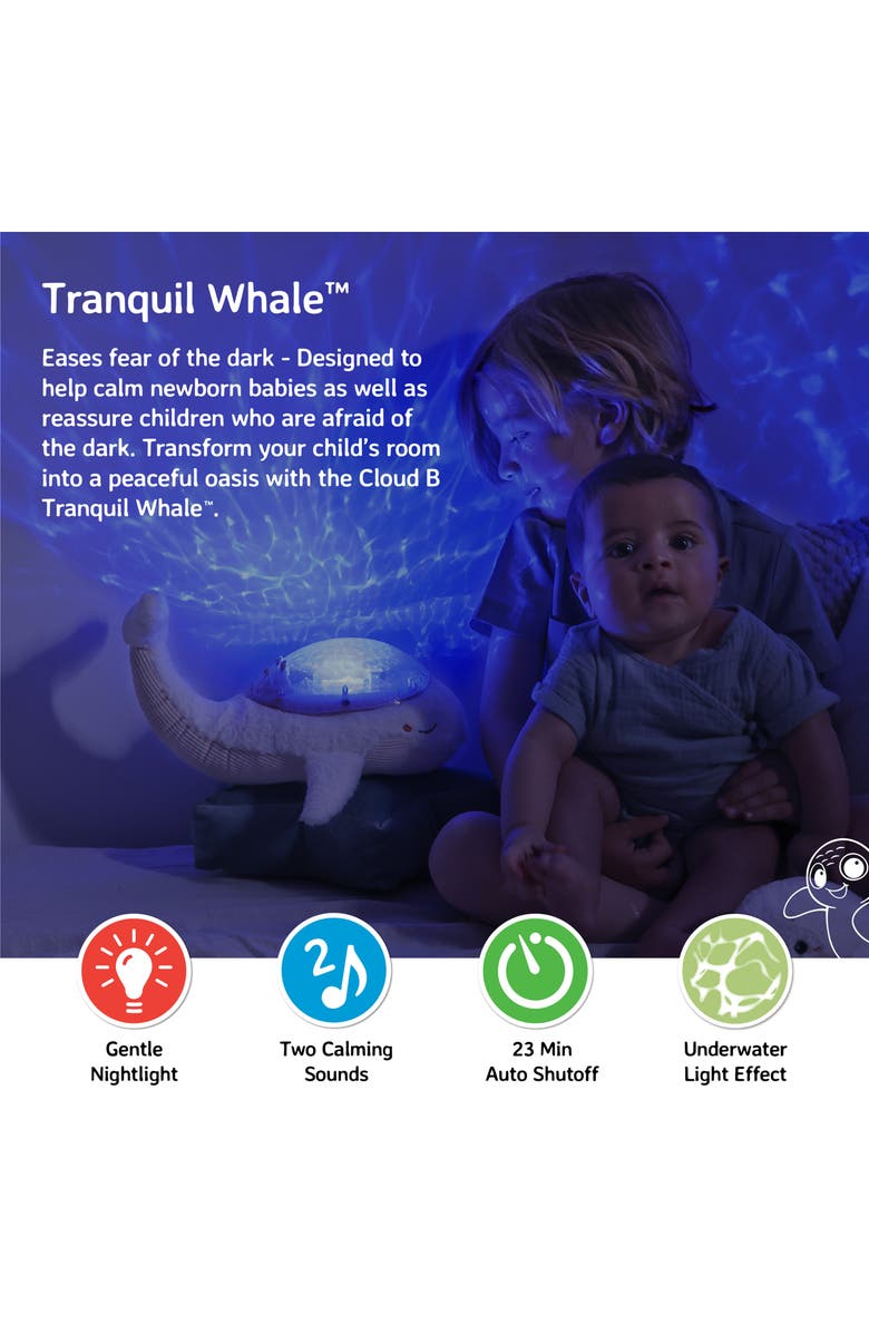 Cloud B Tranquil Whale Classic Projector Sound Machine & Rattle Toy, Alternate, color, 