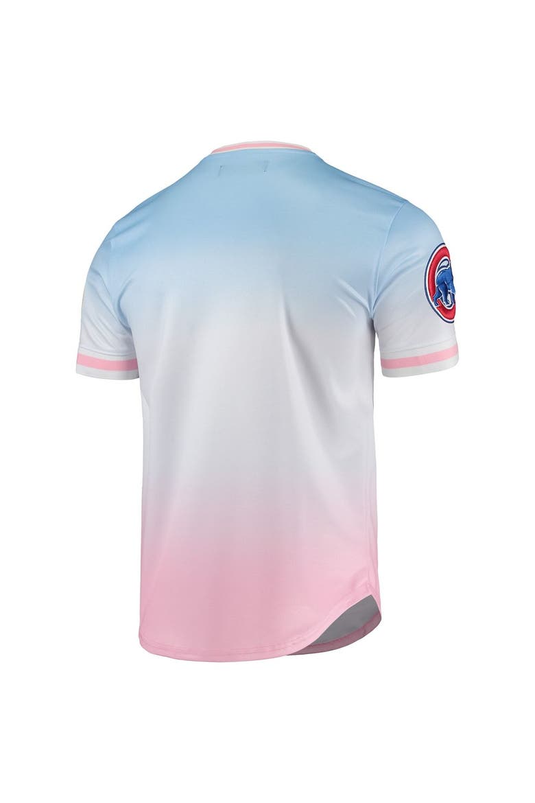 Men's Pro Standard Blue/Pink Chicago Cubs Ombre T-Shirt, Alternate, color, Blue