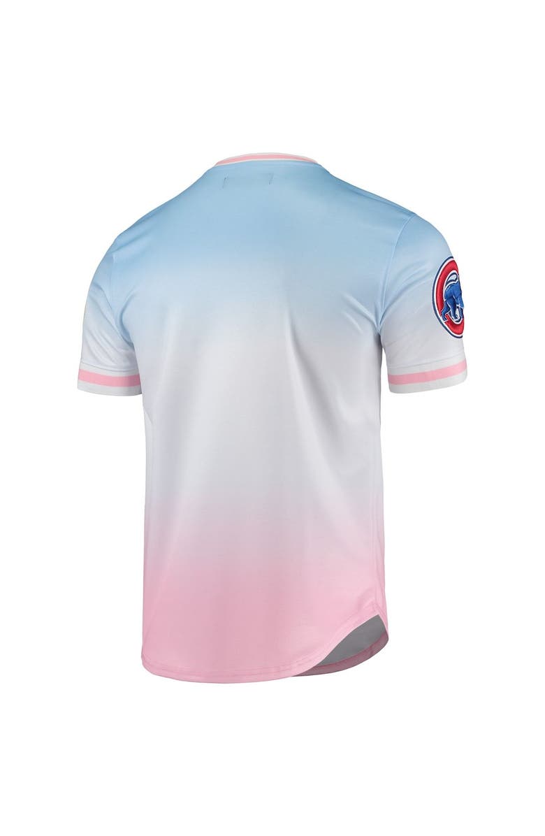 PRO STANDARD Men's Pro Standard Blue/Pink Chicago Cubs Ombre T-Shirt, Alternate, color, 