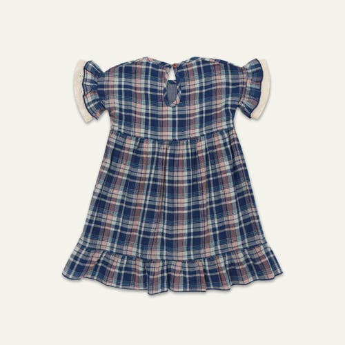 Lilly + Sid Organic Cotton Check Print Dress In Multi