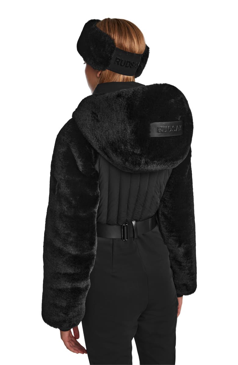 Rudsak DESTINY WOMEN'S ONE-PIECE SKI SUIT WITH FAUX FUR, Alternate, color,