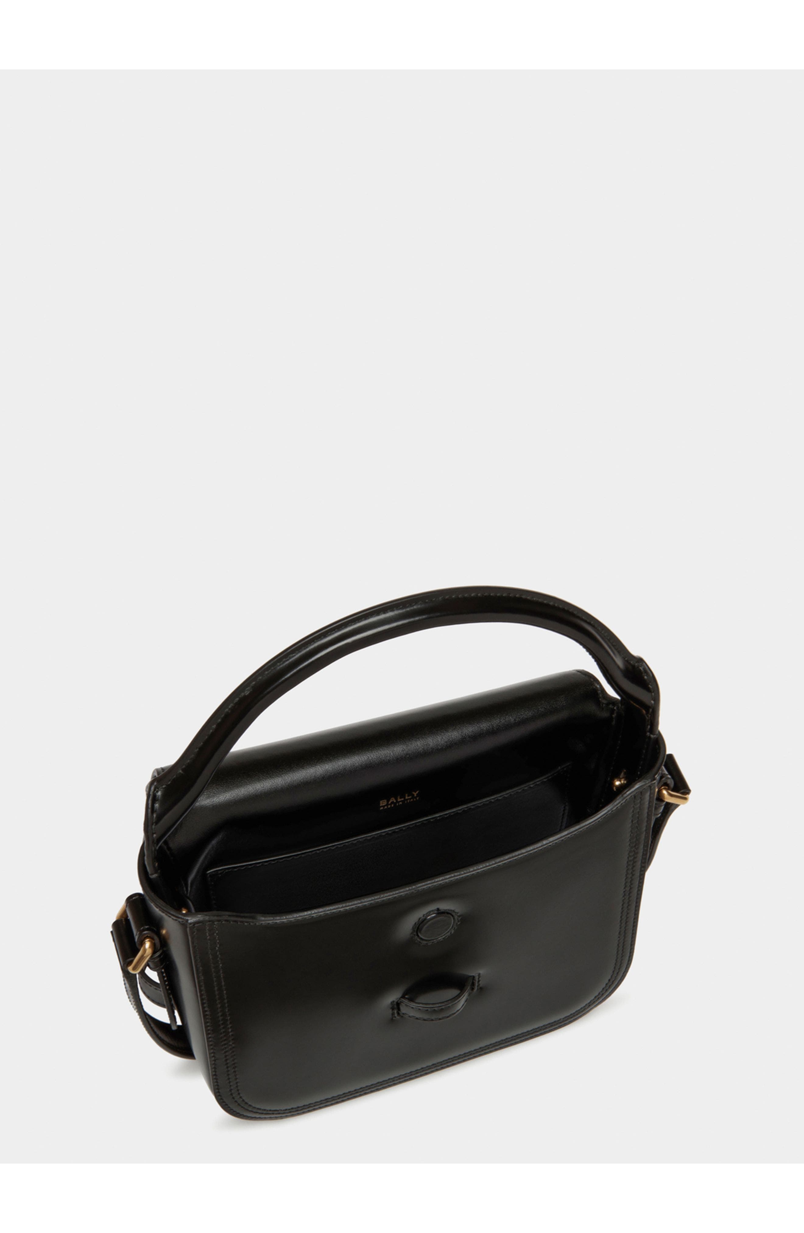 Bally Beckett Minibag In Brushed Leather, Alternate, color, Black