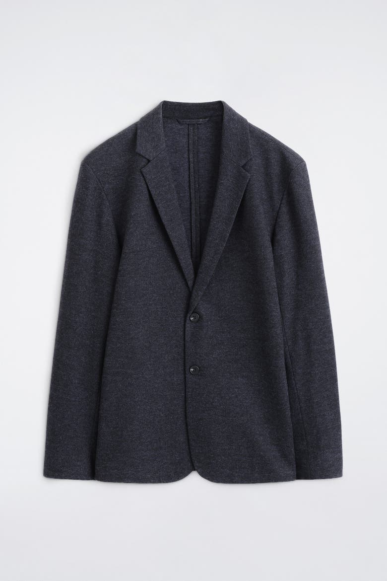 Unstructured Jersey Blazer, Alternate, color, NAVY MÉLANGE
