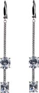 CZ by Kenneth Jay Lane Cubic Zirconia Linear Drop Earrings