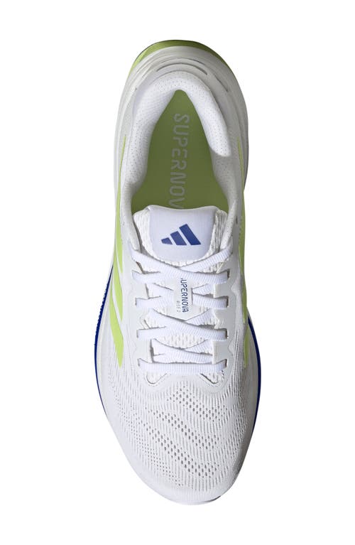 Adidas Originals Adidas Supernova Rise Running Shoe In White/metallic/pulse Lime
