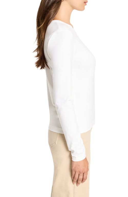 Nic + Zoe Nic+zoe Perfect Knit Long Sleeve Top In White
