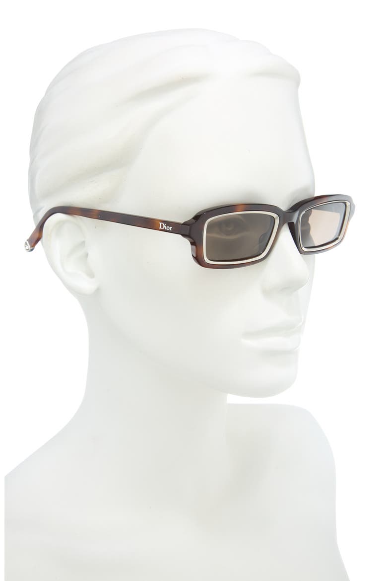 DiorSymbol S2I Rectangular Sunglasses, Alternate, color, HAVANA/ OTHER / BROWN