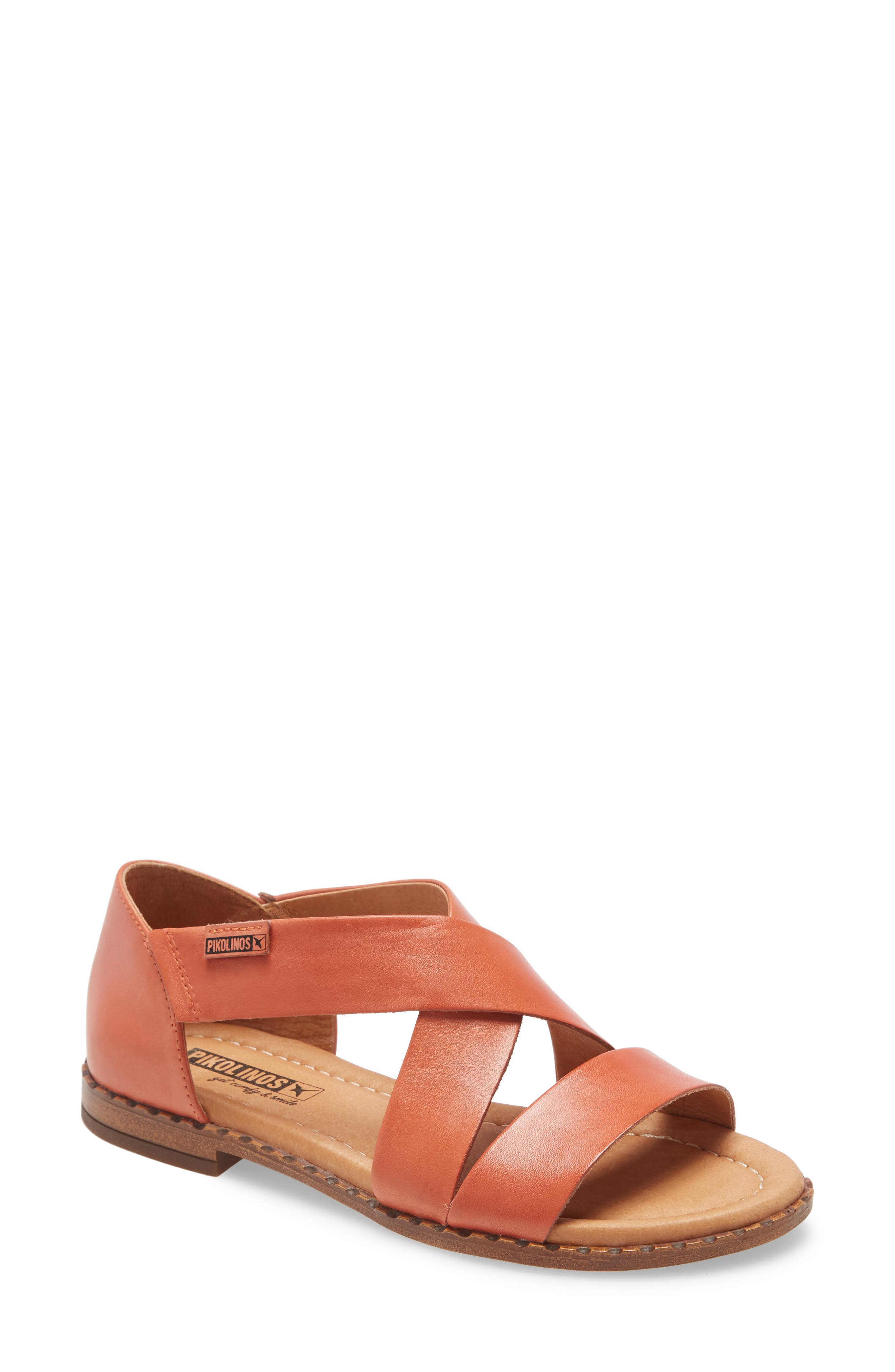 Algar Sandal, Main, color, SCARLET LEATHER
