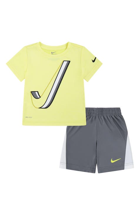 Dri-FIT Dropset Swoosh Graphic Tee & Shorts Set (Toddler)