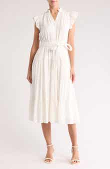 Dianthus Tiered Cotton Midi Dress