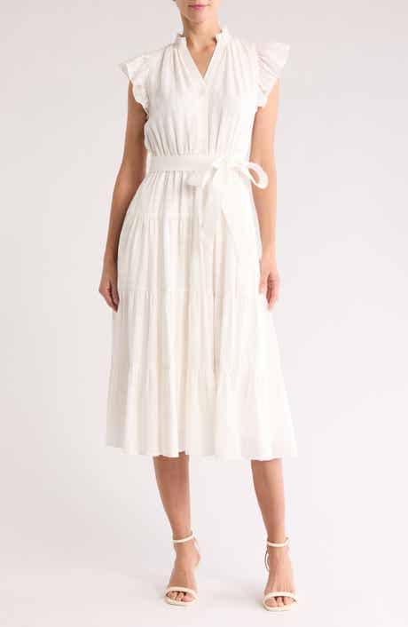 GIBSONLOOK Dianthus Tiered Cotton Midi Dress