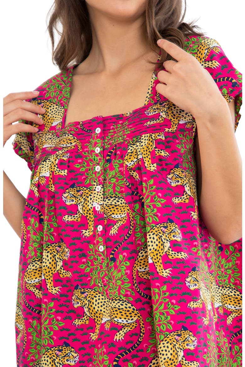 Pintuck Nightgown, Alternate, color, Hot Pink