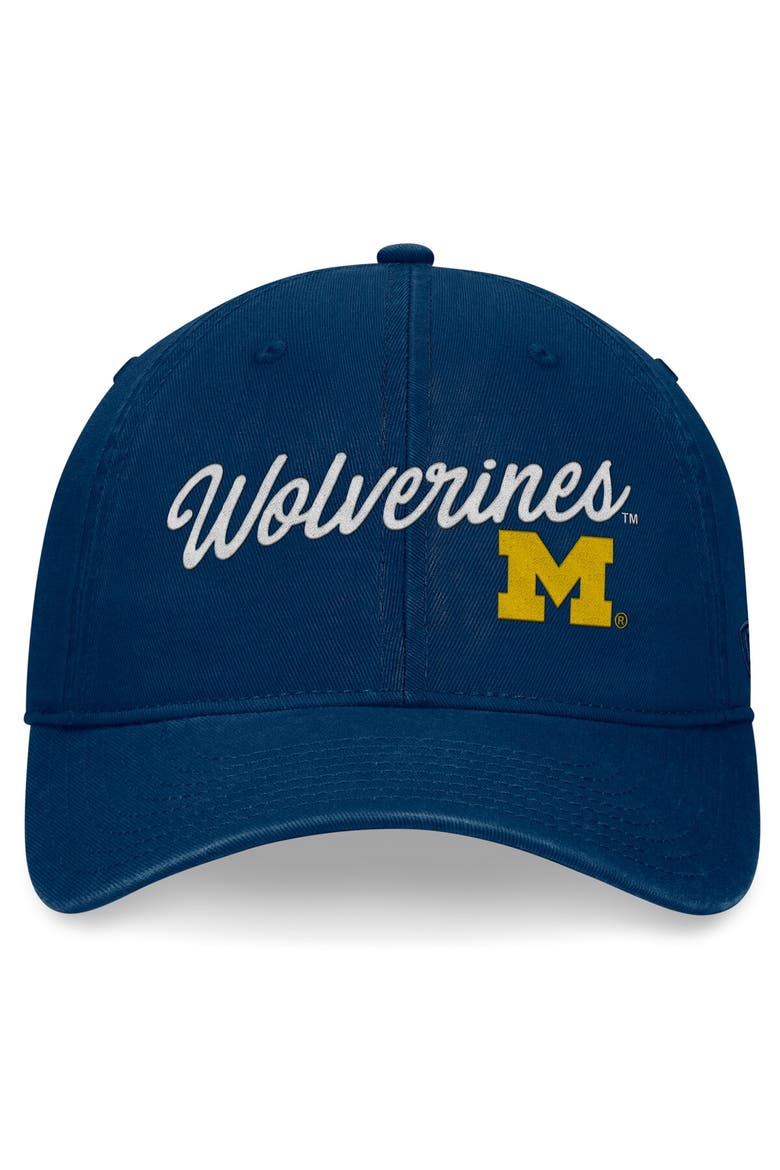 Men's Top of the World Navy Michigan Wolverines Heritage CeeCee Adjustable Hat, Alternate, color, Navy
