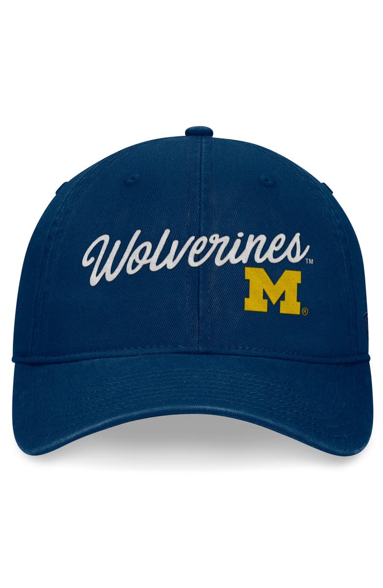 TOP OF THE WORLD Men's Top of the World Navy Michigan Wolverines Heritage CeeCee Adjustable Hat, Alternate, color, Navy