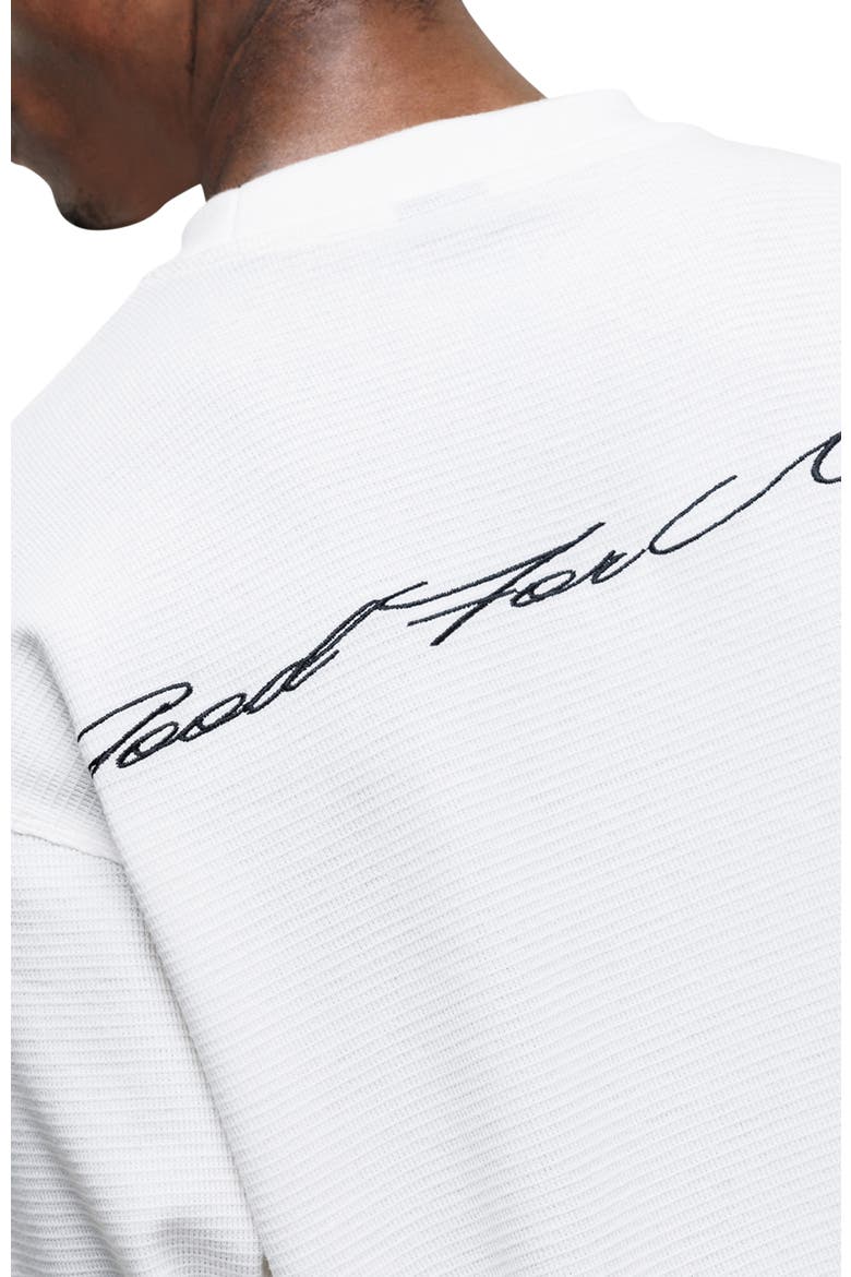 Scribble Long-Sleeve Waffle T-Shirt, Alternate, color, WHITE