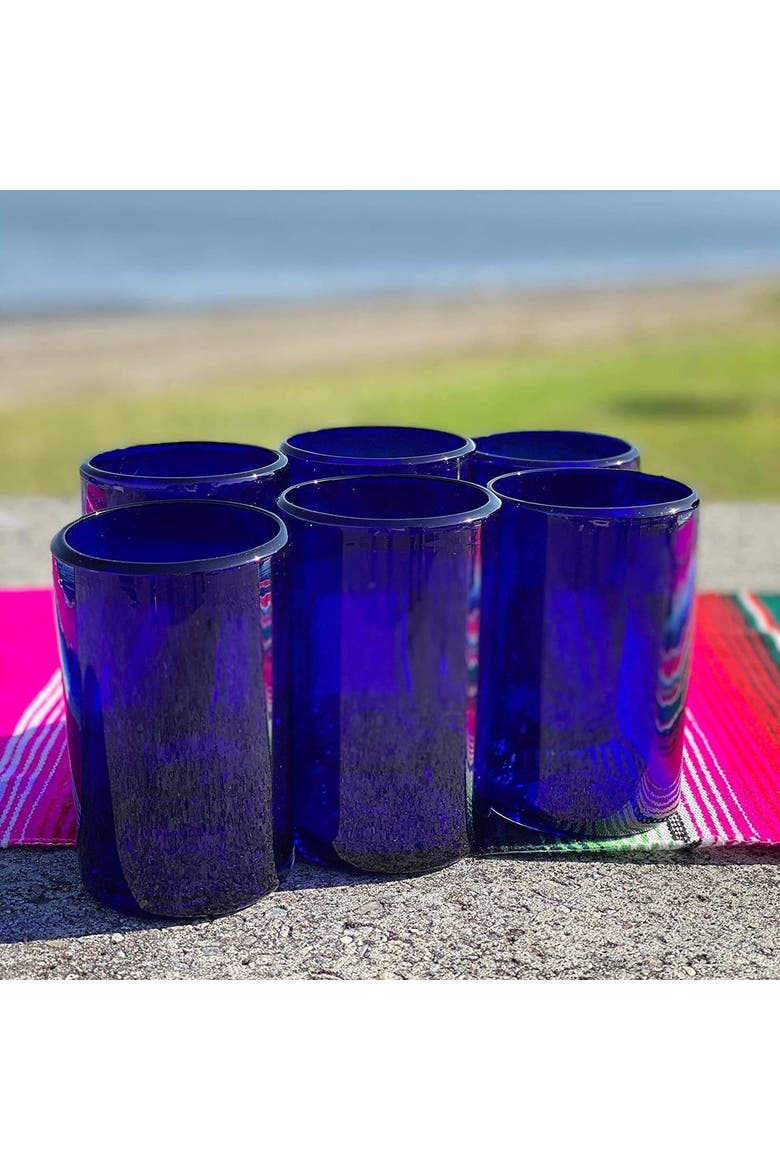 Water Glasses - Set of 6, Alternate, color, Cobalt