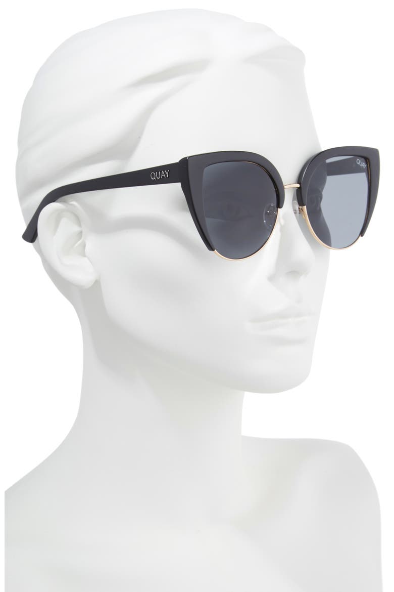 Australia x Missguided Oh My Dayz 53mm Sunglasses, Alternate, color, BLACK/ SMOKE