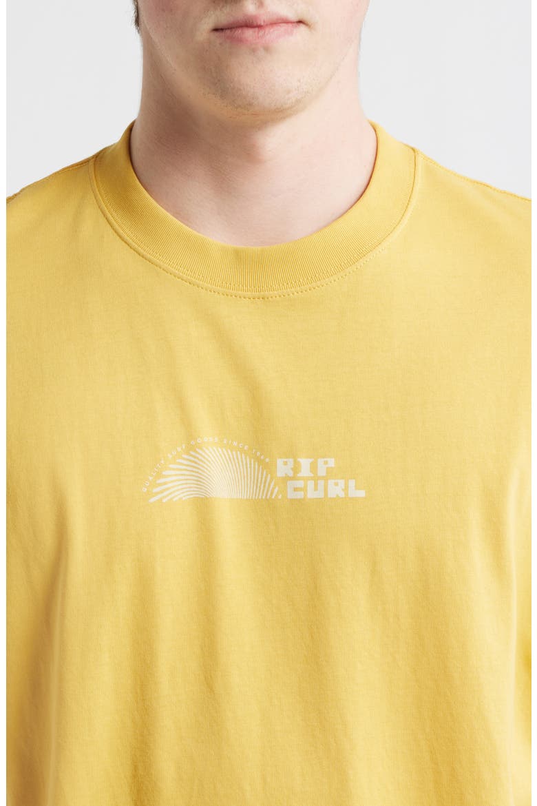 Thumb Print Cotton Jersey Graphic T-Shirt, Alternate, color, OCHRE