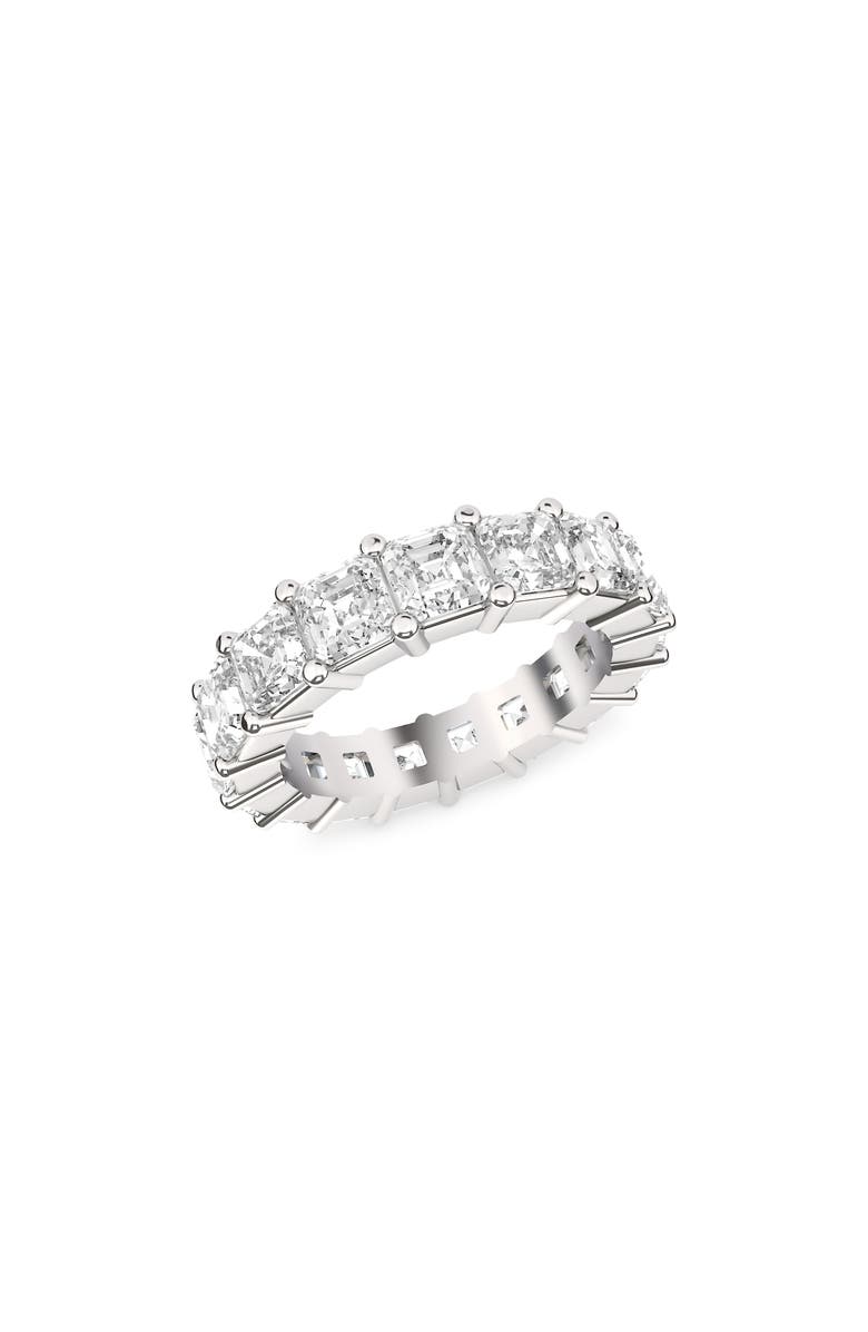 HauteCarat Lab Created Diamond Eternity Ring, Main, color, 18K White Gold