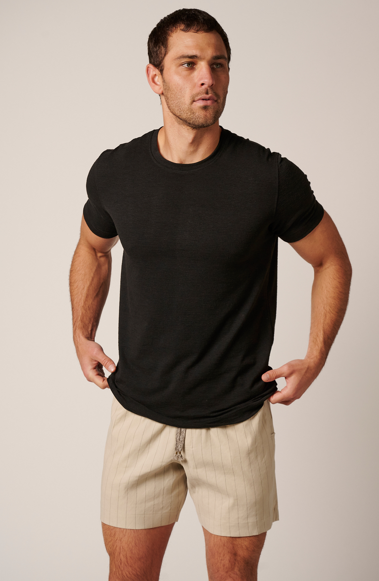 LEISURE LAB Laid Back Linen Short, Alternate, color, Striped Sand