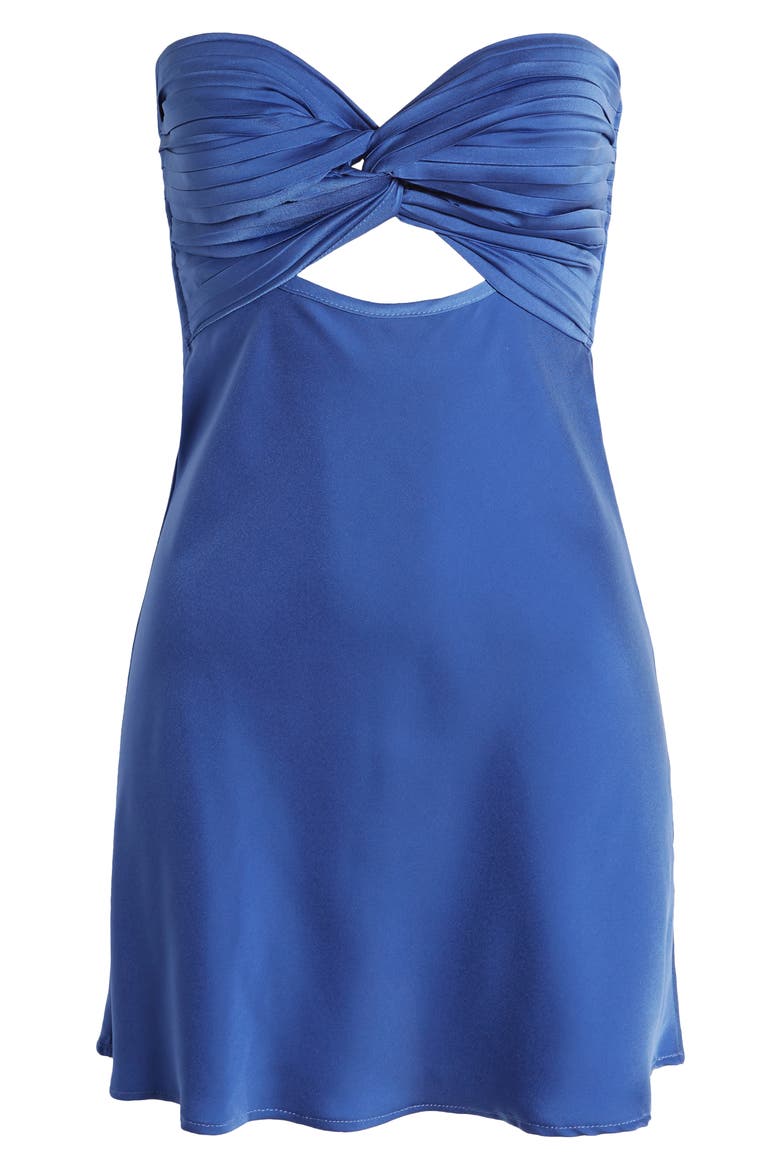 Shellie Strapless Minidress, Alternate, color, BLUE