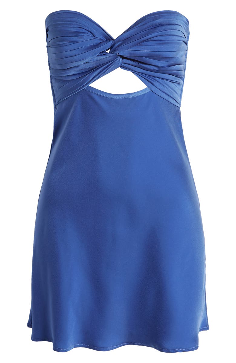 Princess Polly Shellie Strapless Minidress, Alternate, color, Blue