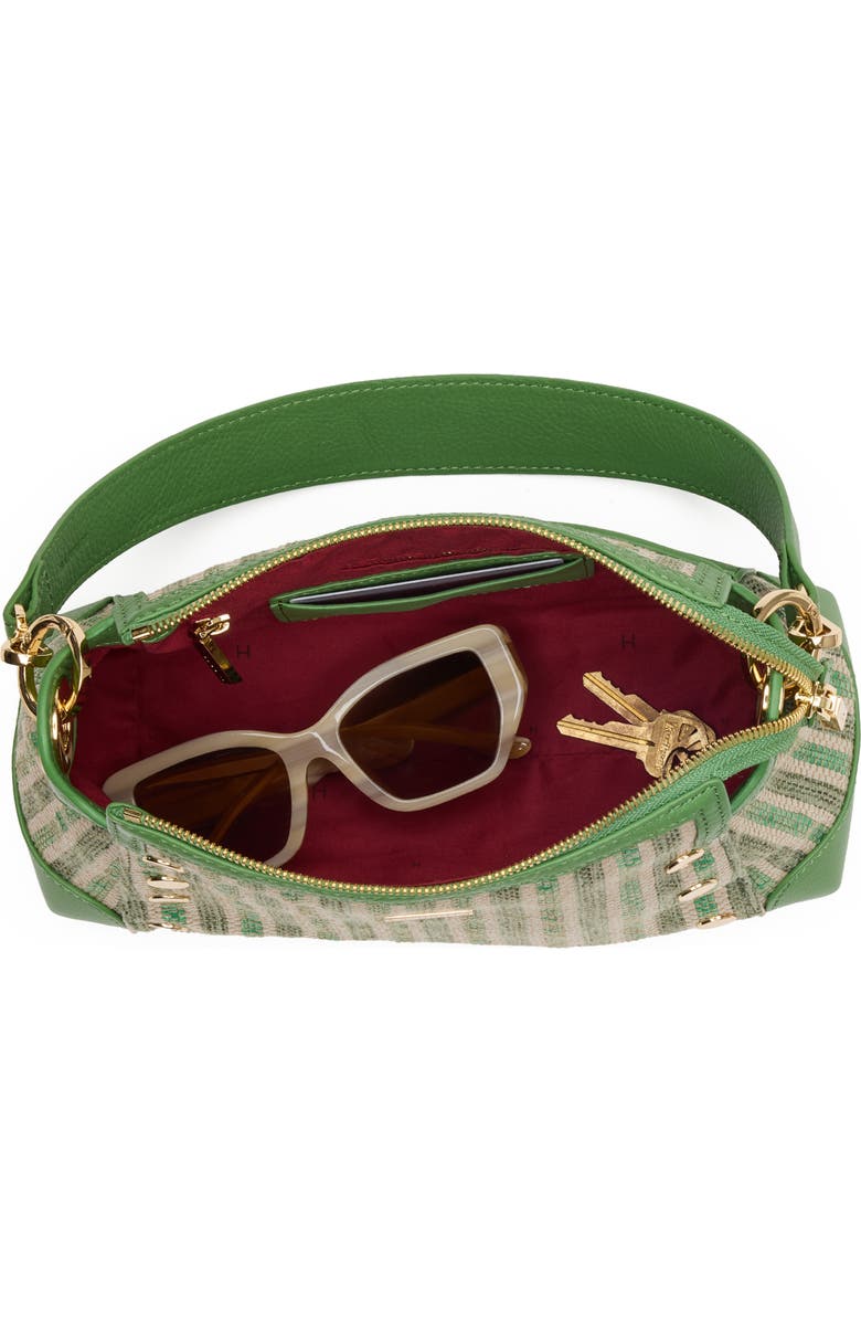 HAMMITT Medium Bryant Shoulder Bag, Alternate, color, Pickle Stripe/ Gold