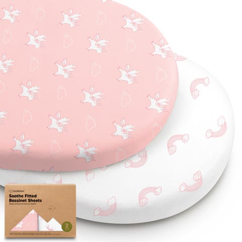 2-Pack Soothe Fitted Bassinet Sheets