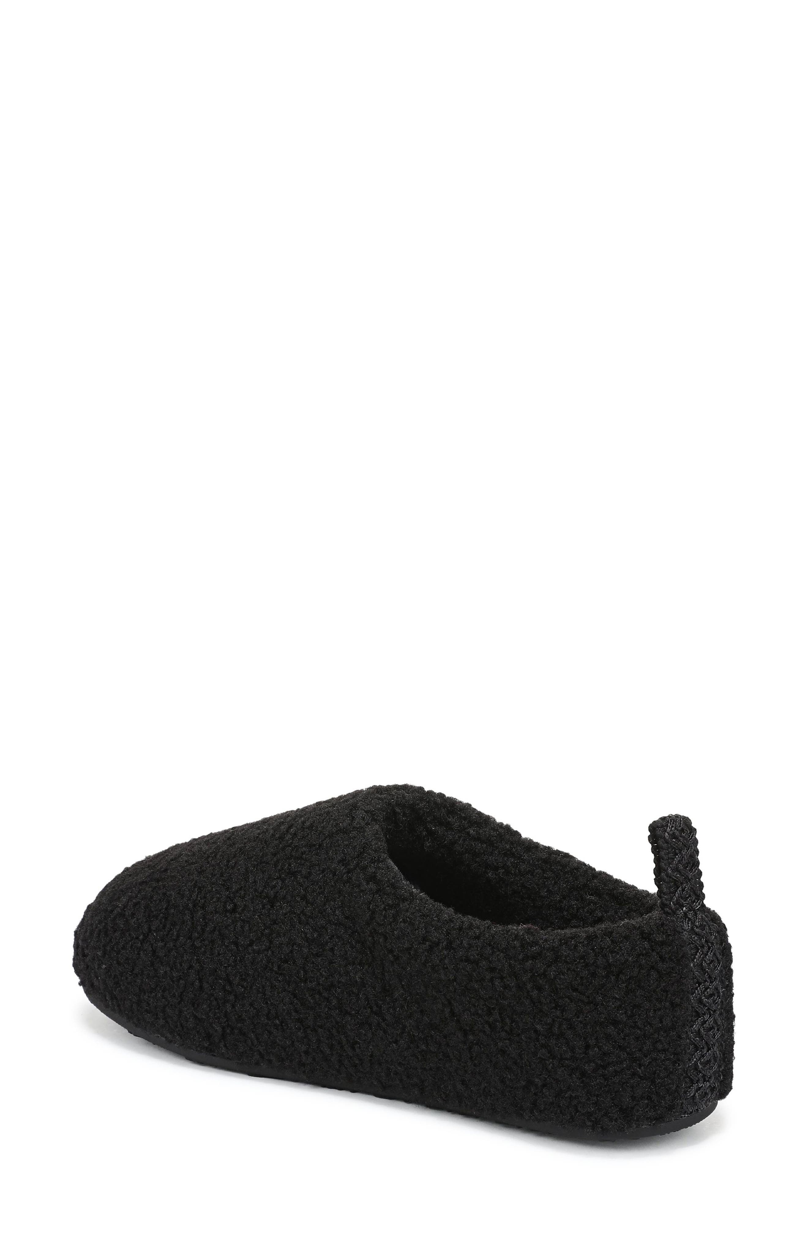 Blowfish Malibu Cushie Faux Shearling Slipper, Alternate, color, Black Faux Shearling