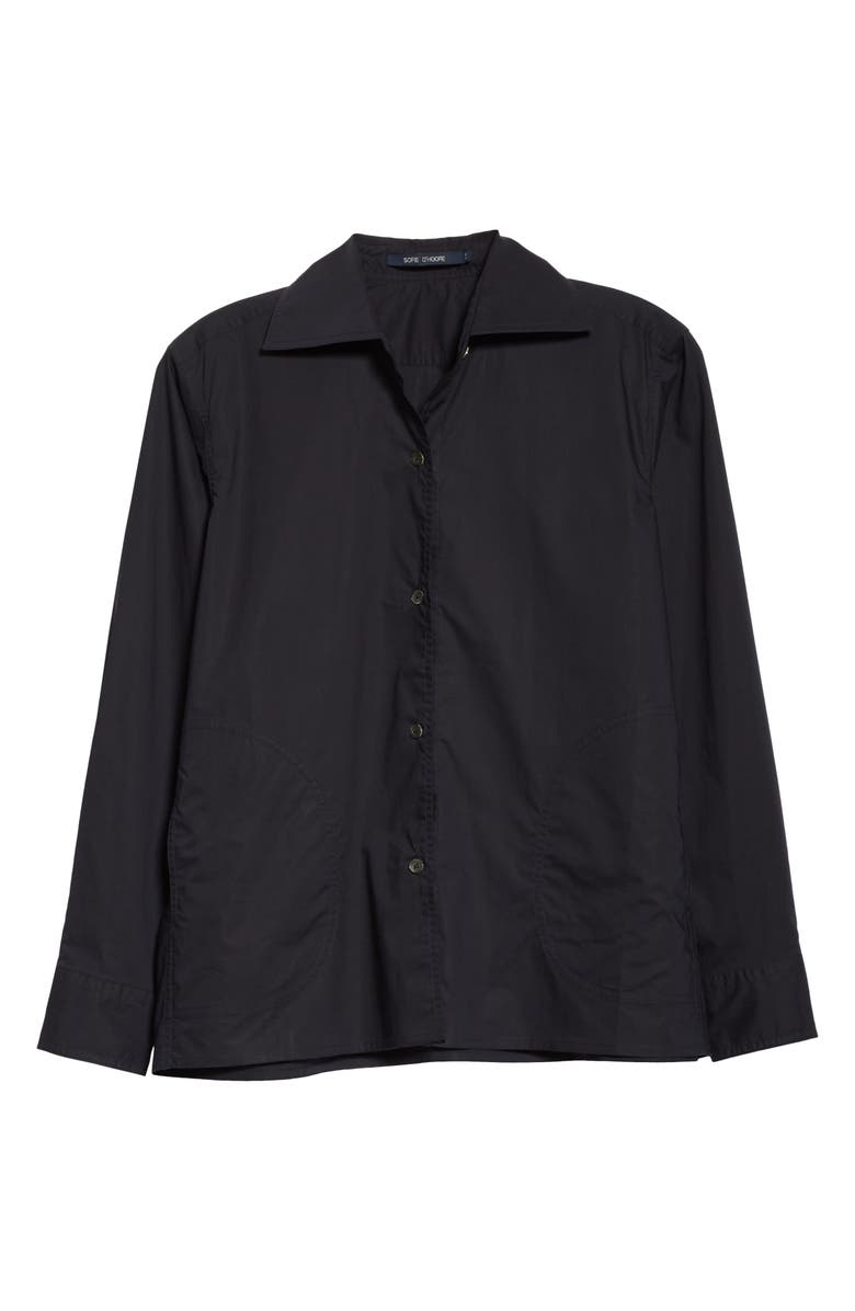 Sofie D'Hoore Pocket Detail Poplin Shirt, Alternate, color,
