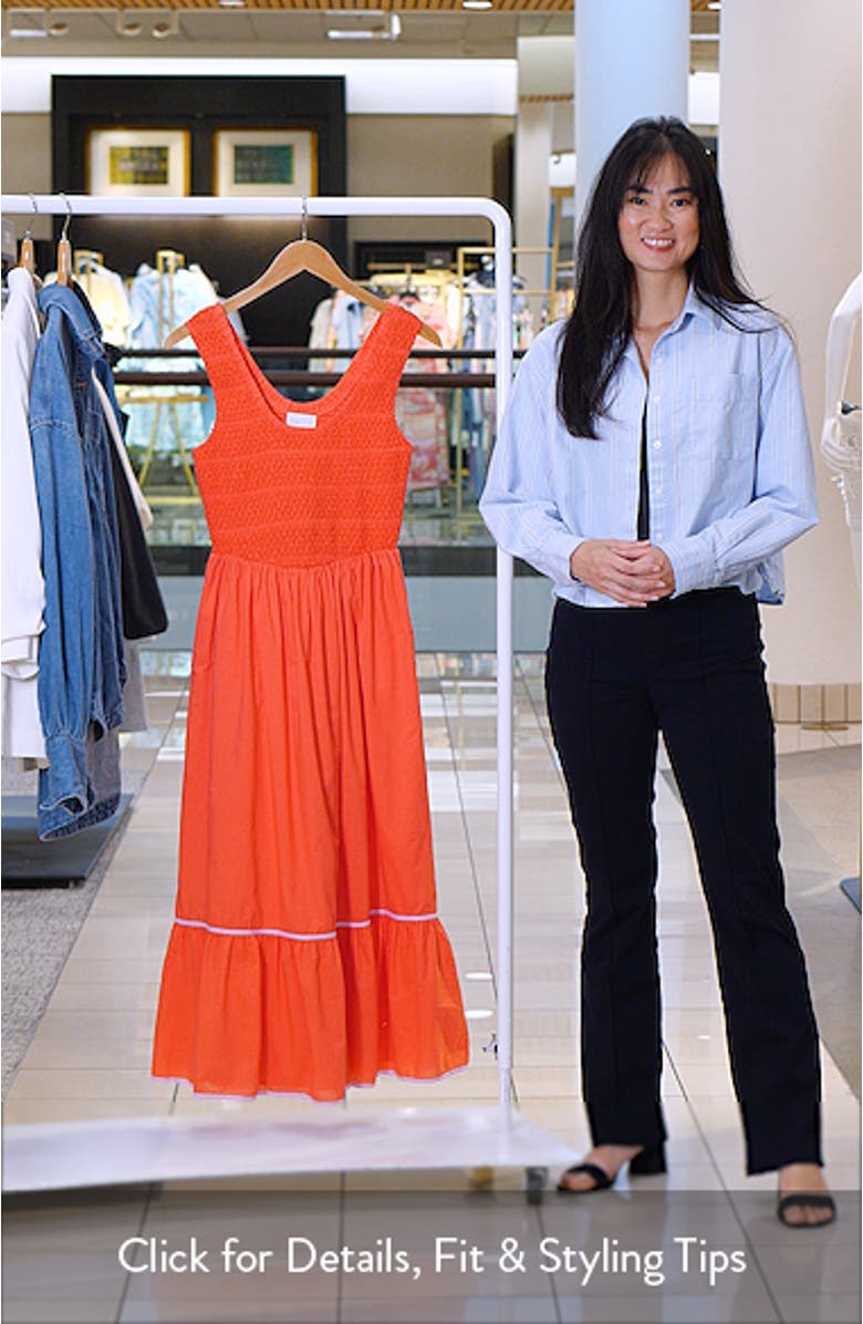 Jessy Smocked Midi Dress, sales video thumbnail