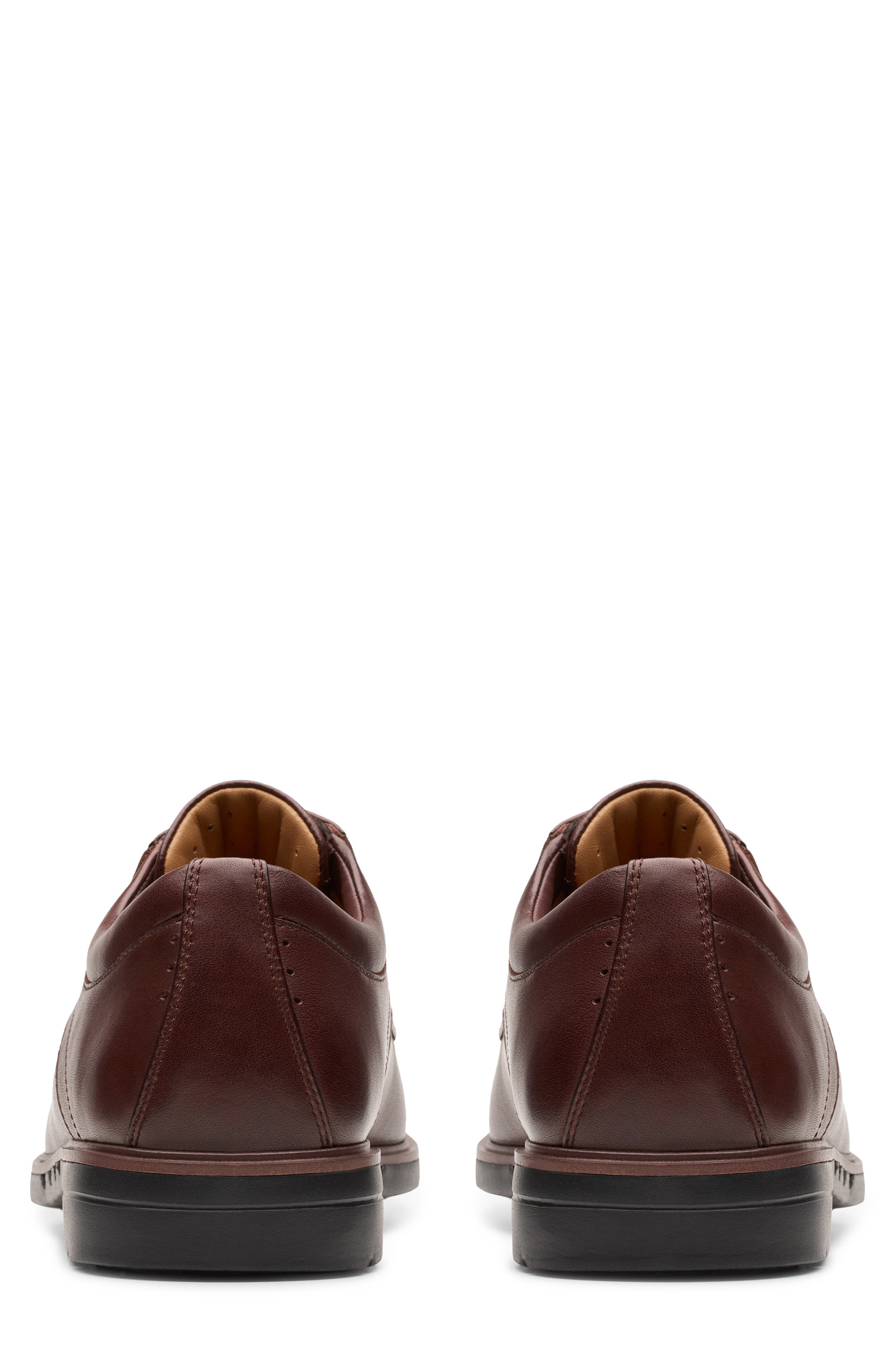 Un Kendric Way Plain Toe Derby, Alternate, color, MAHOGANY LEATHER