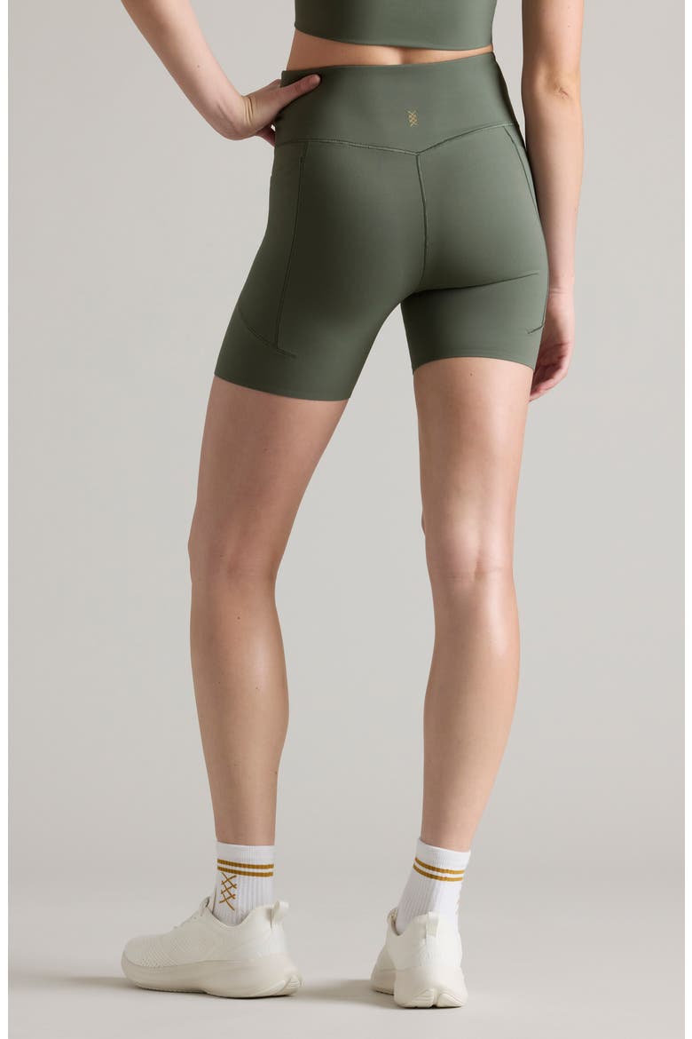Revive Pocket Bike Shorts, Alternate, color, OLIVE SHADOW