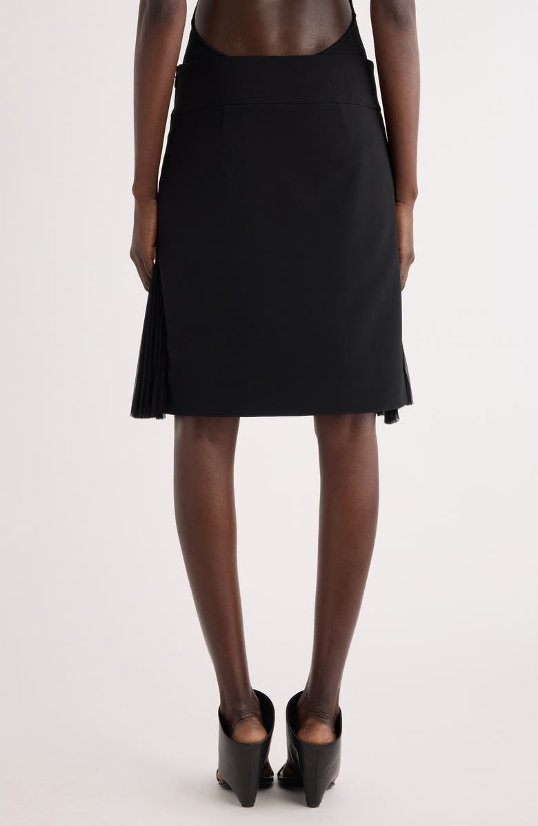 Courrèges Infinity Pleats Asymmetric Crepe A-Line Skirt, Alternate, color, Black