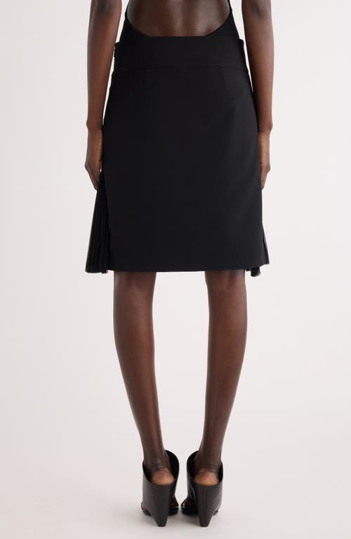 Courrèges Infinity Pleats Asymmetric Crepe A-line Skirt