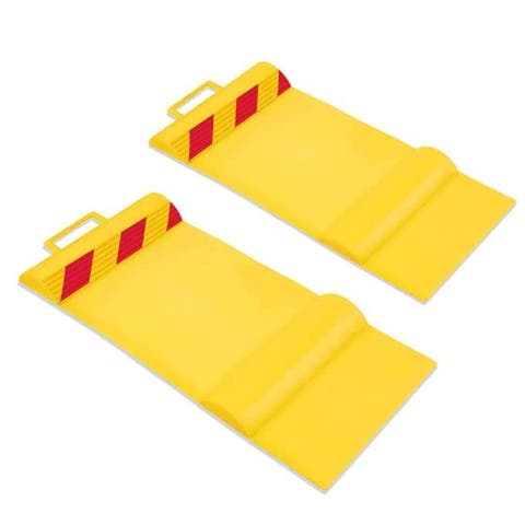 Parking Mat, Parking Stopper for Garage with Anti-Skid Grips & Handles