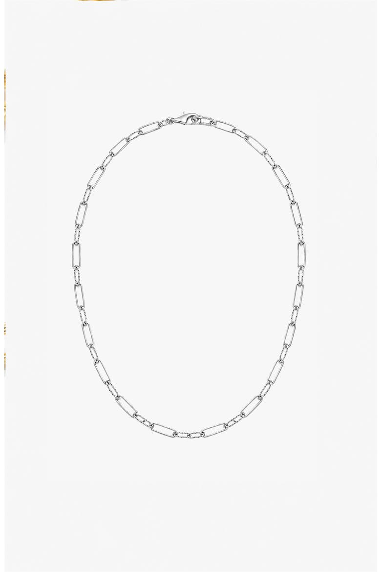 Molten Link Chain Necklace In Silver, Alternate, color, Silver
