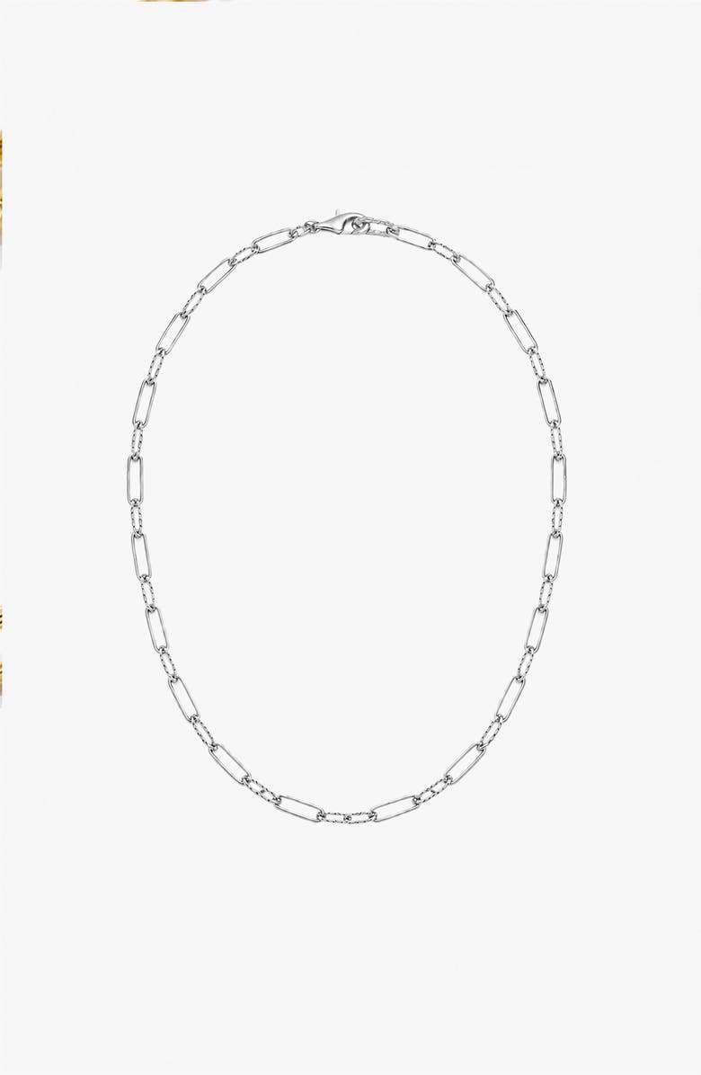 YOJ Molten Link Chain Necklace In Silver, Alternate, color, Silver