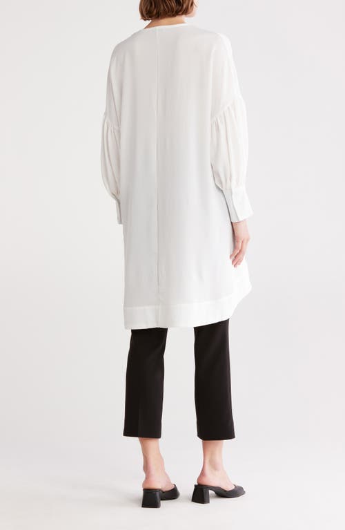 Patrizia Luca Oversize V-neck Top In White